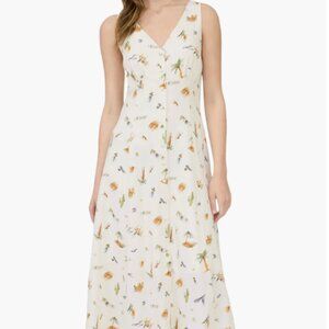 Beach Print Midi Dress